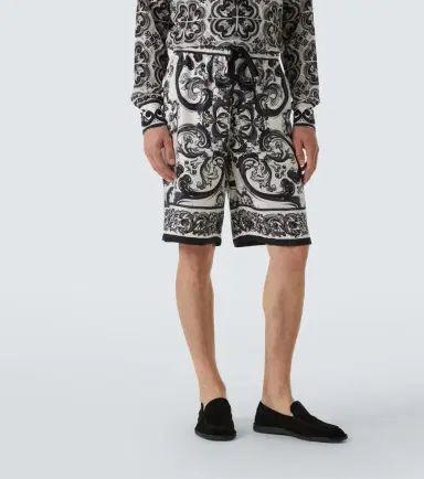 Dolce & Gabbana Majolica silk twill shorts | Thumbnail 4 Dolce & Gabbana Majolica silk twill shorts | Thumbnail 4