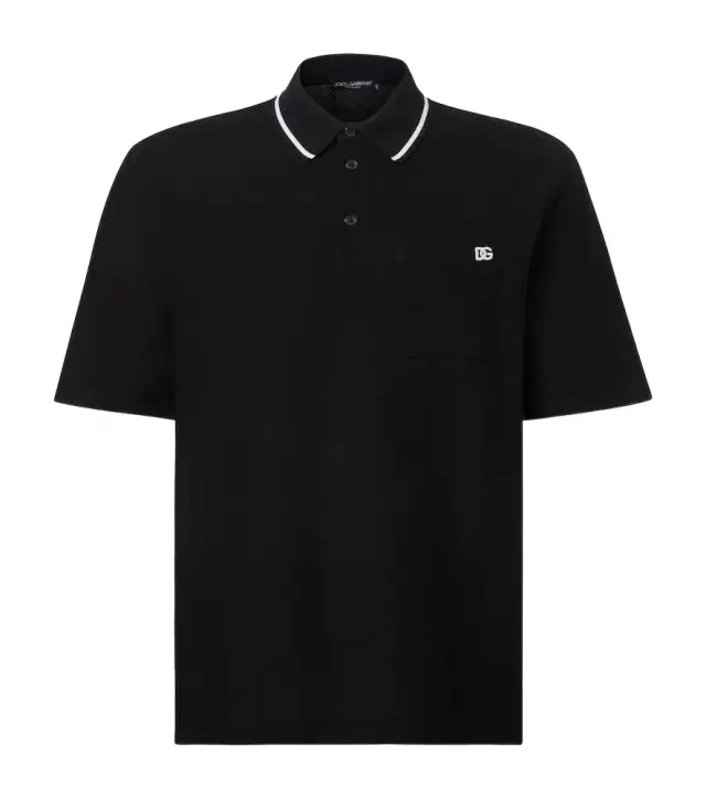 DG embroidered cotton polo shirt
