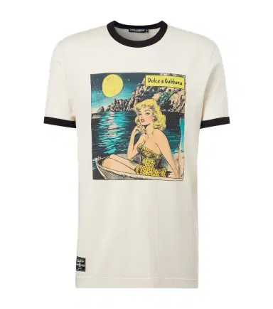 Dolce & Gabbana Printed cotton jersey T-shirt | Thumbnail 1