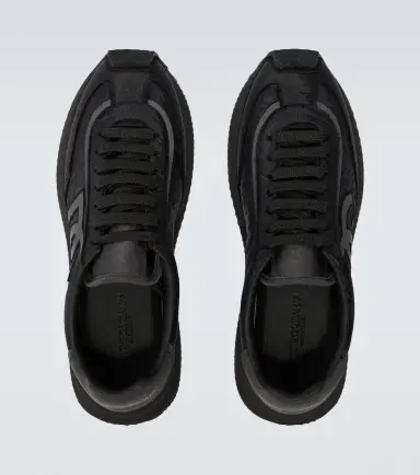 Dolce & Gabbana Leather-trimmed canvas sneakers | Thumbnail 2