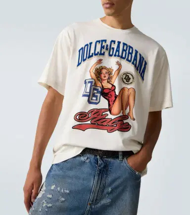 Dolce & Gabbana Printed cotton jersey T-shirt | Thumbnail 3