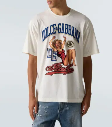 Dolce & Gabbana Printed cotton jersey T-shirt | Thumbnail 4