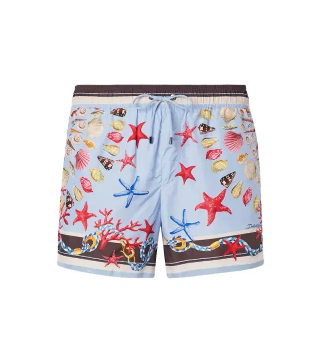 Printed swim trunks