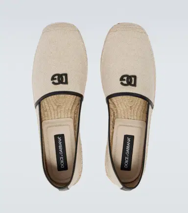 Dolce & Gabbana DG Leather-trimmed espadrille sandals | Thumbnail 2 Dolce & Gabbana DG Leather-trimmed espadrille sandals | Thumbnail 2