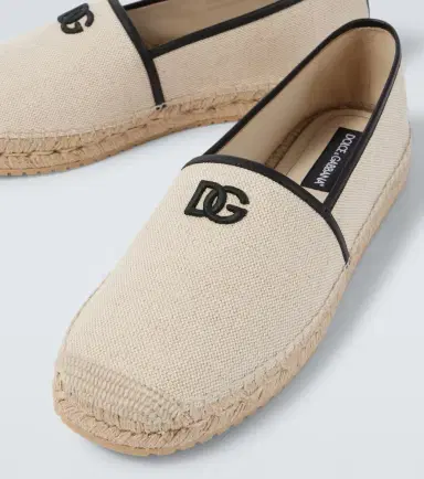 Dolce & Gabbana DG Leather-trimmed espadrille sandals | Thumbnail 6 Dolce & Gabbana DG Leather-trimmed espadrille sandals | Thumbnail 6