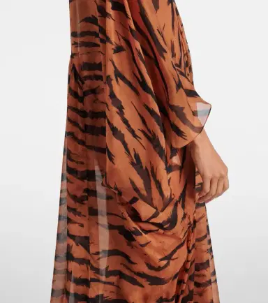 ADRIANA DEGREAS x Sabine Getty printed silk kaftan | Thumbnail 6