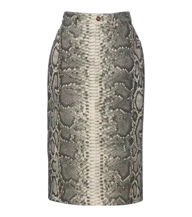 Gabriela Hearst Adelaide snake-print cotton midi skirt