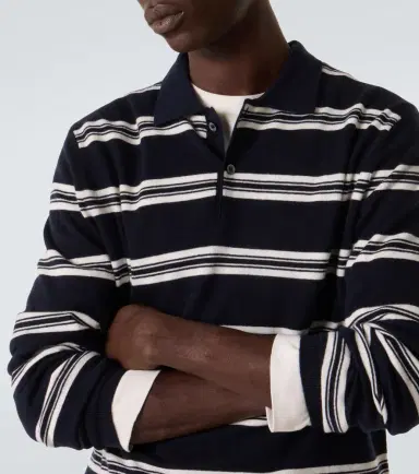 Arch4 Mr Swansea striped cashmere polo sweater | Thumbnail 5