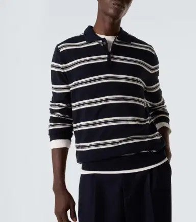 Arch4 Mr Swansea striped cashmere polo sweater | Thumbnail 6