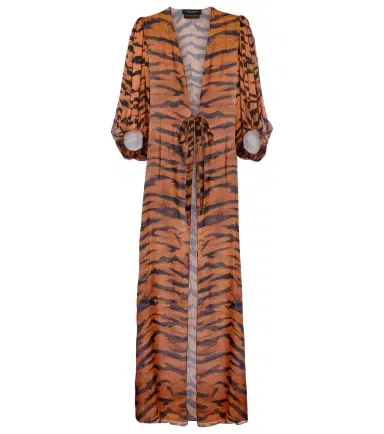 ADRIANA DEGREAS x Sabine Getty printed silk kaftan | Thumbnail 1