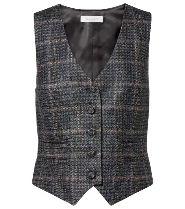 Gabriela Hearst Coleridge checked wool and silk vest