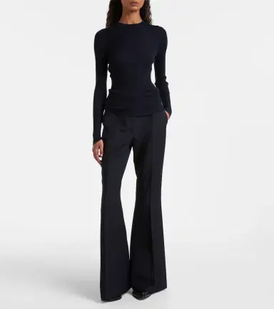 Gabriela Hearst Browning Knit Sweater in Electric Navy Cashmere Silk | Thumbnail 2