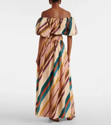 ADRIANA DEGREAS Striped cotton-blend maxi skirt | Thumbnail 3 ADRIANA DEGREAS Striped cotton-blend maxi skirt | Thumbnail 3