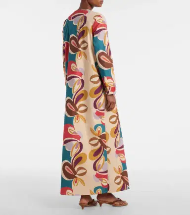 ADRIANA DEGREAS Printed cotton-blend kaftan | Thumbnail 3