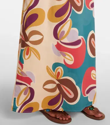 ADRIANA DEGREAS Printed cotton-blend kaftan | Thumbnail 5