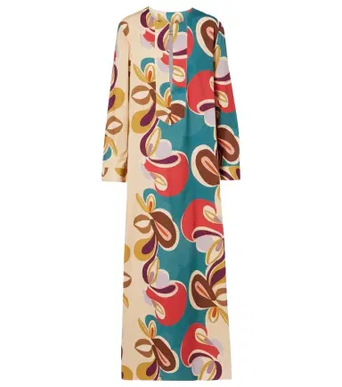 ADRIANA DEGREAS Printed cotton-blend kaftan | Thumbnail 1