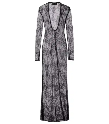 ADRIANA DEGREAS Sheer lace maxi dress | Thumbnail 1