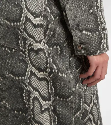 Gabriela Hearst Bronte snake-print cropped denim jacket | Thumbnail 6 Gabriela Hearst Bronte snake-print cropped denim jacket | Thumbnail 6