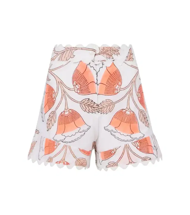 JULIET DUNN Floral cotton shorts