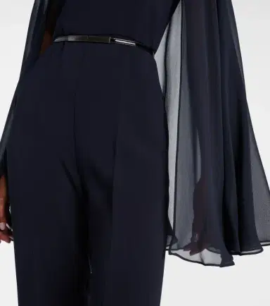 Max Mara Vertice caped cady jumpsuit | Thumbnail 3
