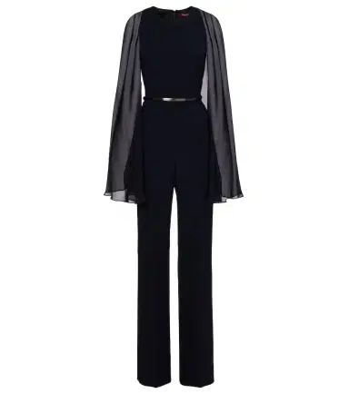 Max Mara Vertice caped cady jumpsuit | Thumbnail 1