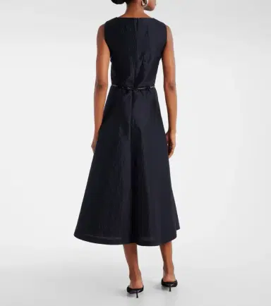 Max Mara Lyon cotton and silk-blend cloqué midi dress | Thumbnail 2