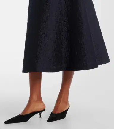 Max Mara Lyon cotton and silk-blend cloqué midi dress | Thumbnail 3