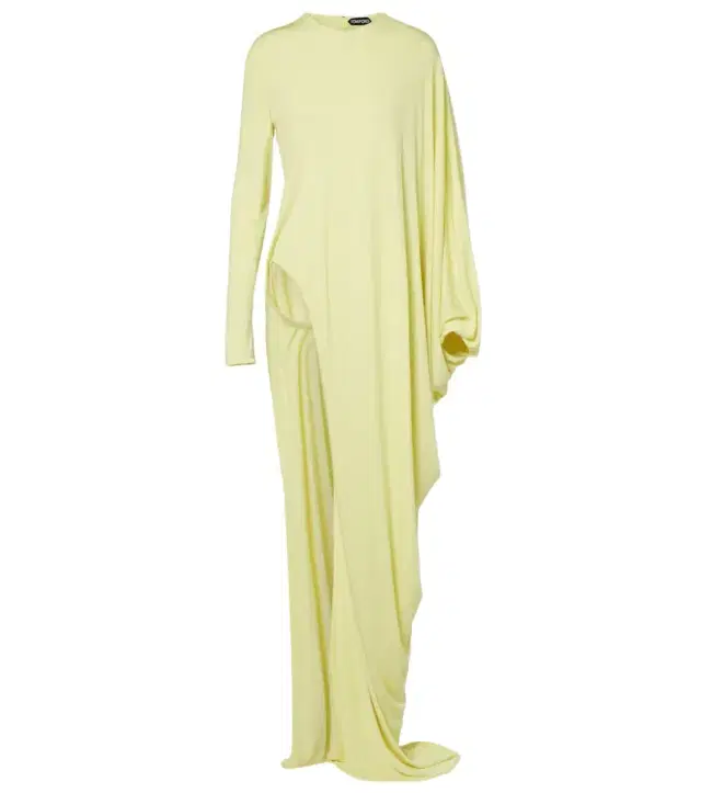 Tom Ford Asymmetric crêpe jersey maxi dress