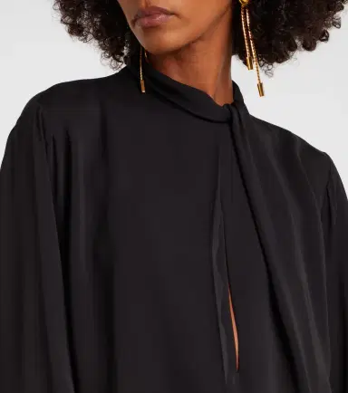 Tom Ford Draped silk satin blouse | Thumbnail 3 Tom Ford Draped silk satin blouse | Thumbnail 3