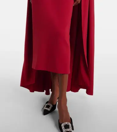 Roksanda Neolitsea caped crêpe cocktail dress | Thumbnail 6