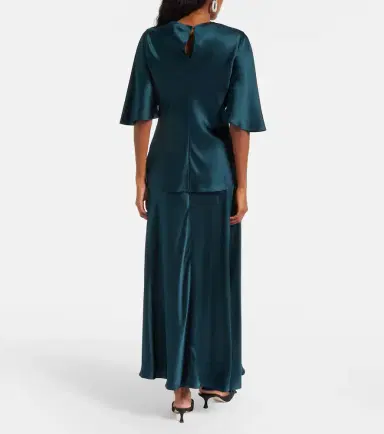 Roksanda Naiara draped silk satin top | Thumbnail 5 Roksanda Naiara draped silk satin top | Thumbnail 5