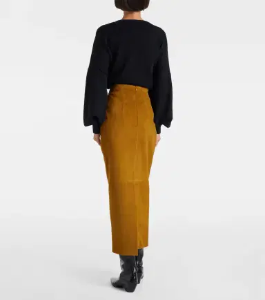 Khaite Loxley suede maxi skirt | Thumbnail 4
