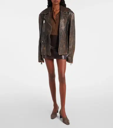Khaite Jett leather miniskirt | Thumbnail 5