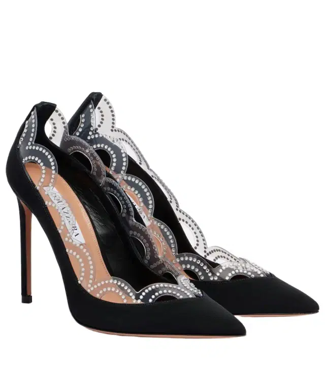 Aquazzura Je T'Aime 105 embellished pumps