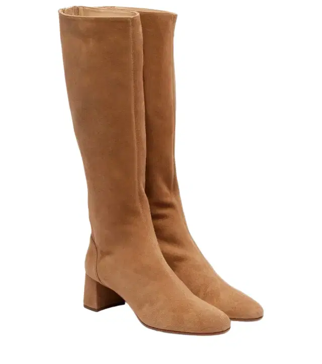 Aquazzura Saint Honore 50 suede knee-high boots