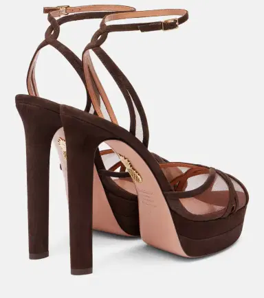 Aquazzura Shear Plateau 130 suede platform sandals | Thumbnail 3 Aquazzura Shear Plateau 130 suede platform sandals | Thumbnail 3