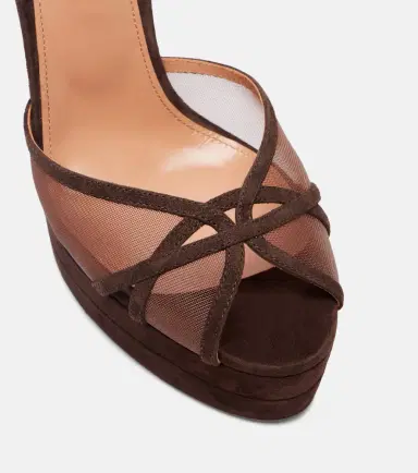 Aquazzura Shear Plateau 130 suede platform sandals | Thumbnail 4 Aquazzura Shear Plateau 130 suede platform sandals | Thumbnail 4