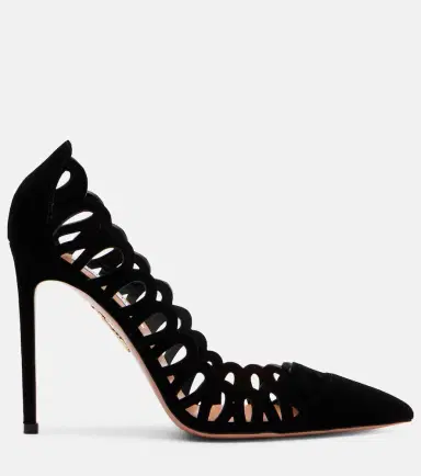 Aquazzura Peep 105 scalloped leather pumps | Thumbnail 4