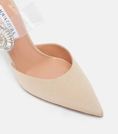 Aquazzura Crystal Hoop embellished PVC mules | Thumbnail 2