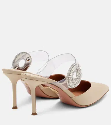 Aquazzura Crystal Hoop embellished PVC mules | Thumbnail 3
