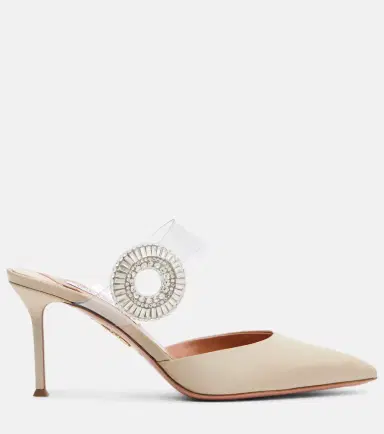 Aquazzura Crystal Hoop embellished PVC mules | Thumbnail 4