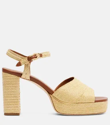 Staud Jodie raffia and leather platform sandals | Thumbnail 2 Staud Jodie raffia and leather platform sandals | Thumbnail 2
