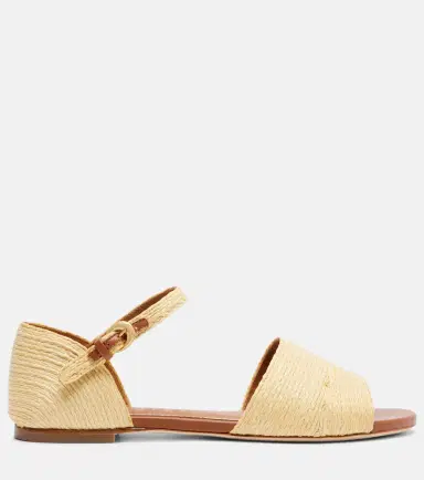 Staud Catharine raffia and leather sandals | Thumbnail 2 Staud Catharine raffia and leather sandals | Thumbnail 2