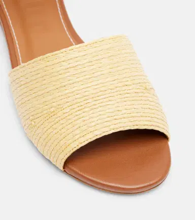 Staud Catharine raffia and leather sandals | Thumbnail 3 Staud Catharine raffia and leather sandals | Thumbnail 3
