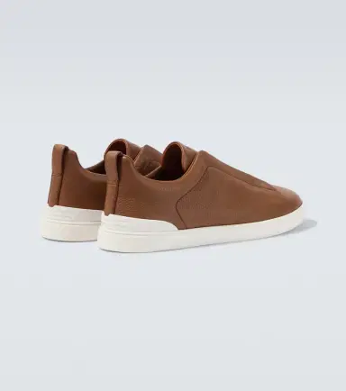 Zegna Triple Stitch leather sneakers | Thumbnail 4