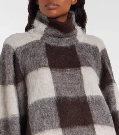 Proenza Schouler Kai checked alpaca-blend turtleneck sweater | Thumbnail 4 Proenza Schouler Kai checked alpaca-blend turtleneck sweater | Thumbnail 4