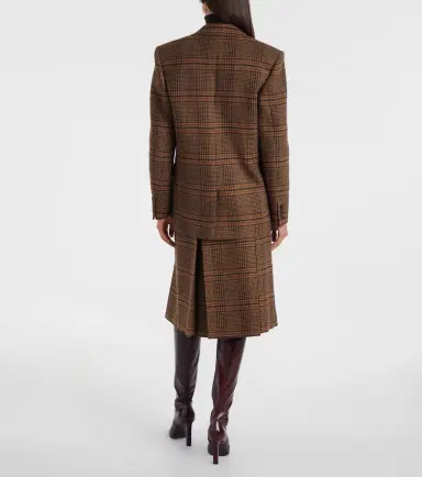 Saint Laurent Checked wool blazer | Thumbnail 2