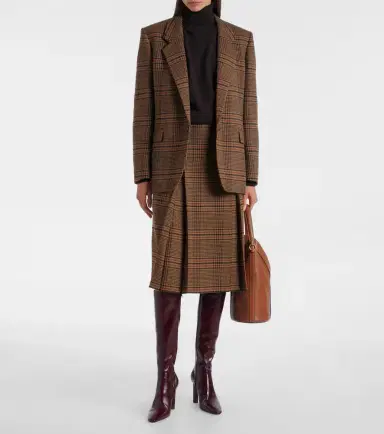 Saint Laurent Checked wool blazer | Thumbnail 3