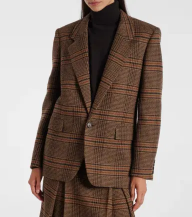 Saint Laurent Checked wool blazer | Thumbnail 5