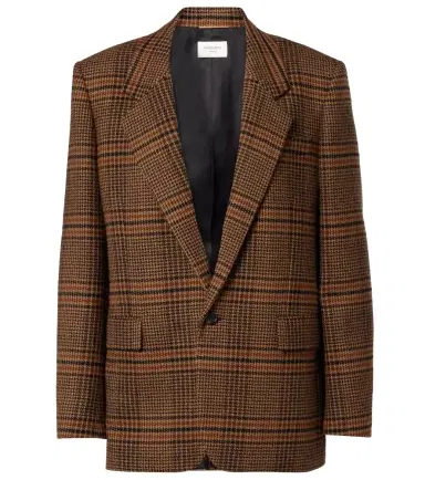 Saint Laurent Checked wool blazer | Thumbnail 1